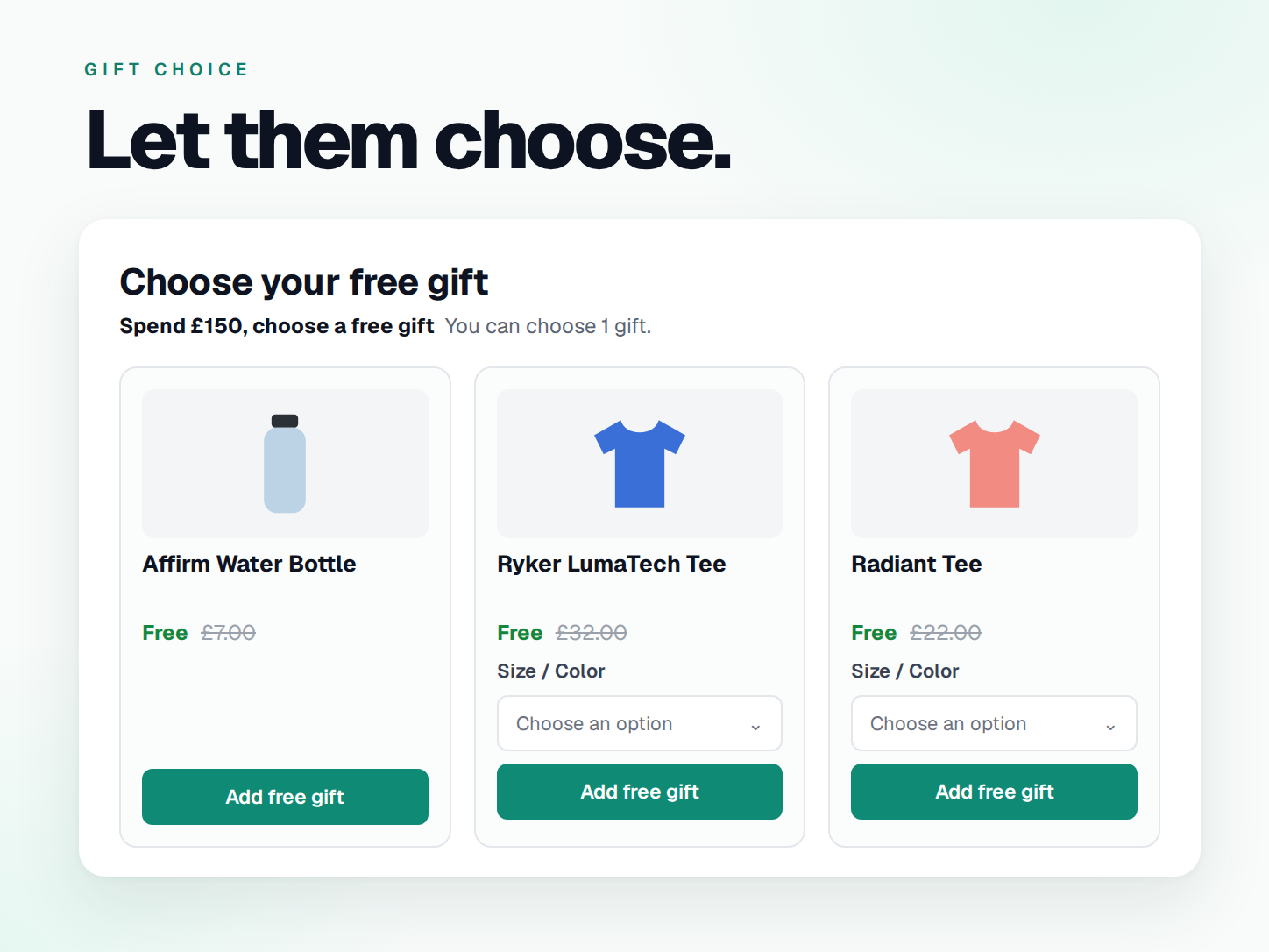 Gift choice