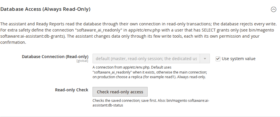 The database refuses every write