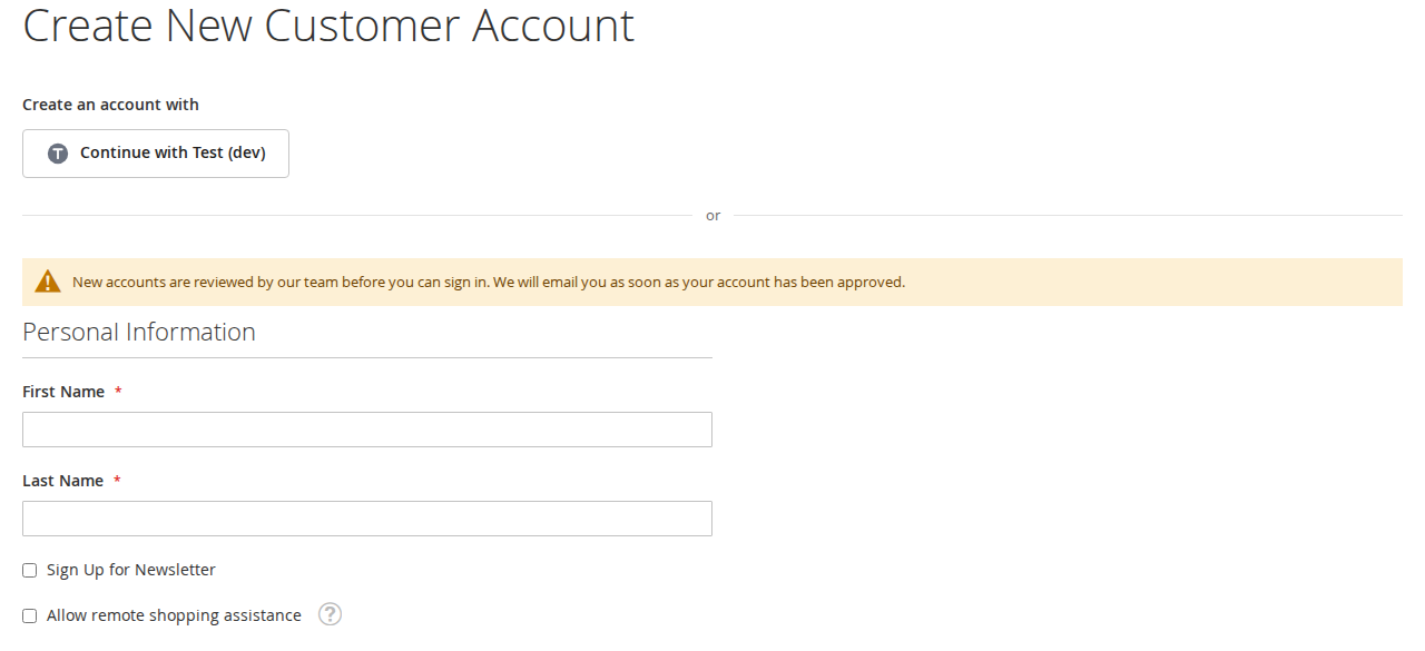 Tell shoppers before they register
