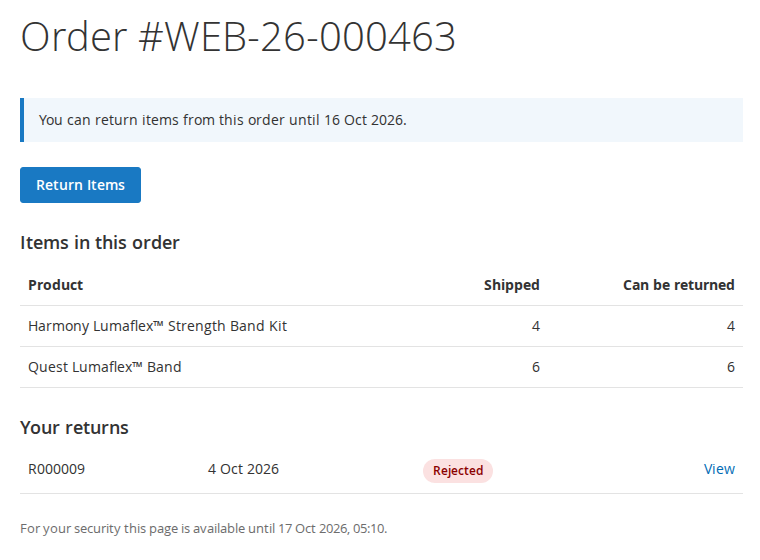 Guest order page